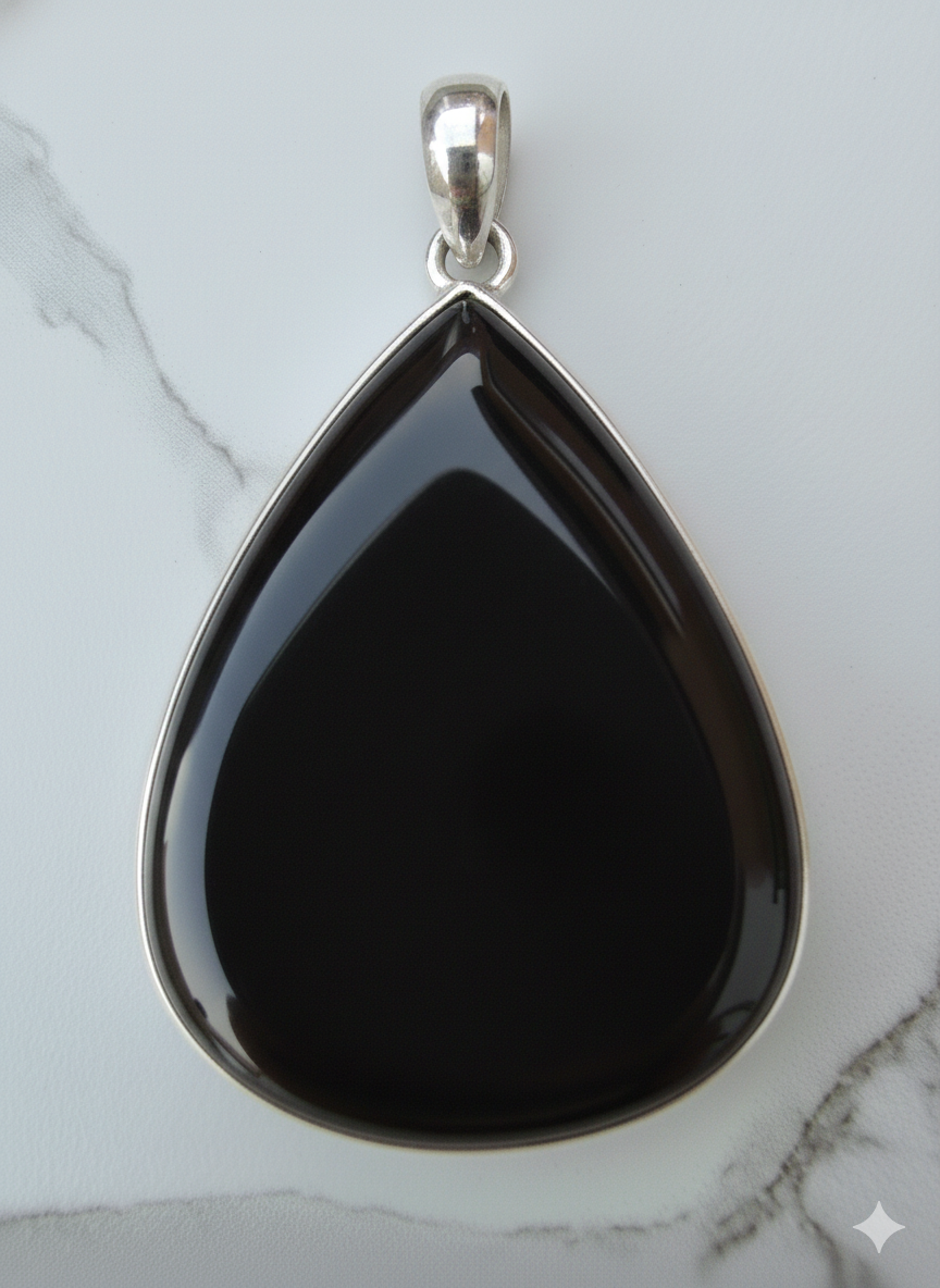 Teardrop Black Onyx Pendant