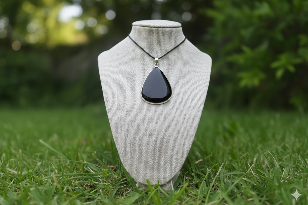 Teardrop Black Onyx Pendant