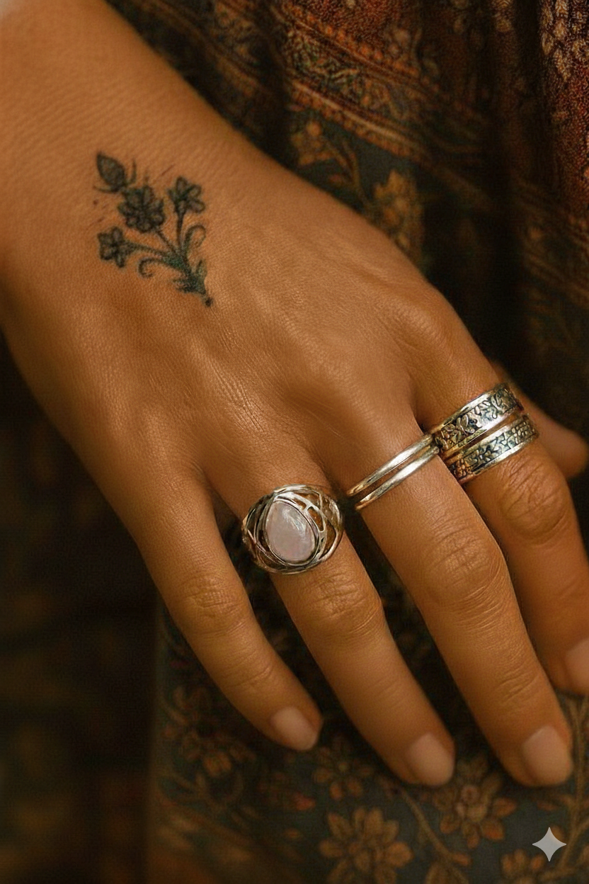 Tear Drop Rose Quartz Ring