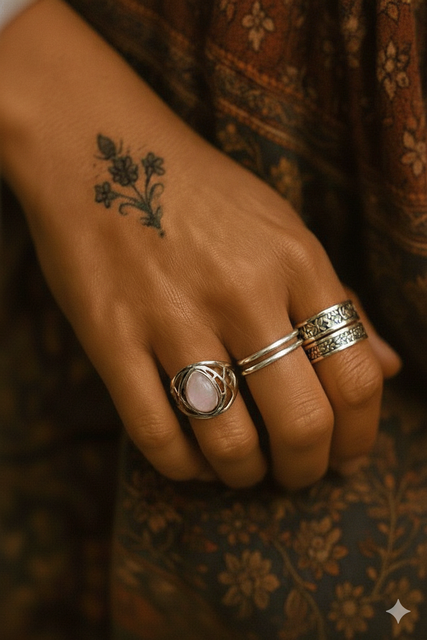 Tear Drop Rose Quartz Ring