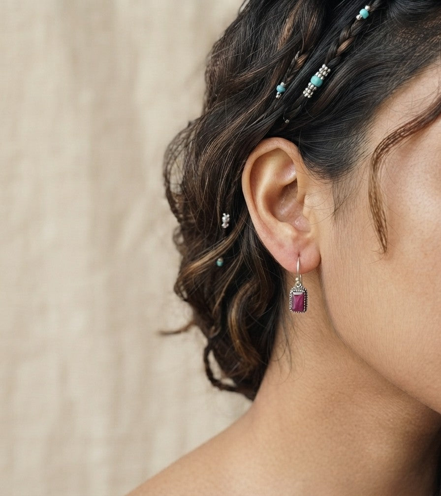 Indian Ruby Earrings