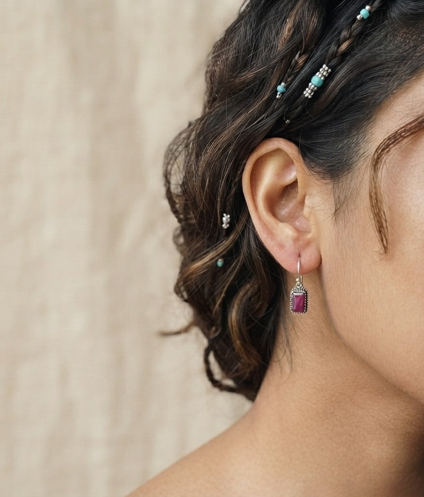 Indian Ruby Earrings