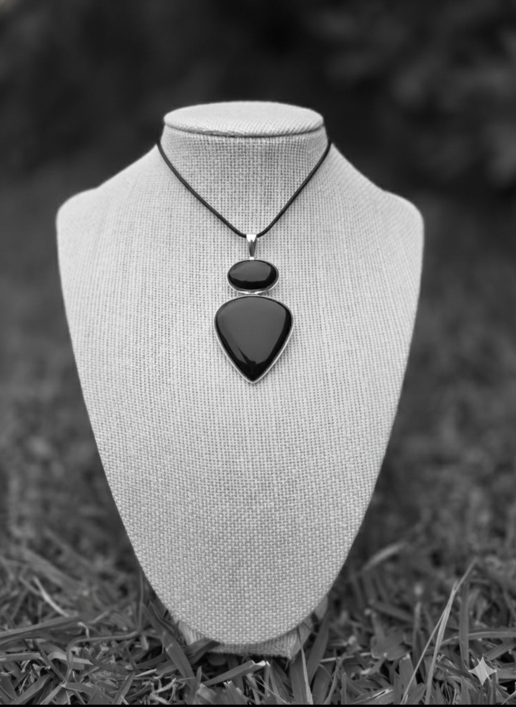 Dual Black Onyx Pendant