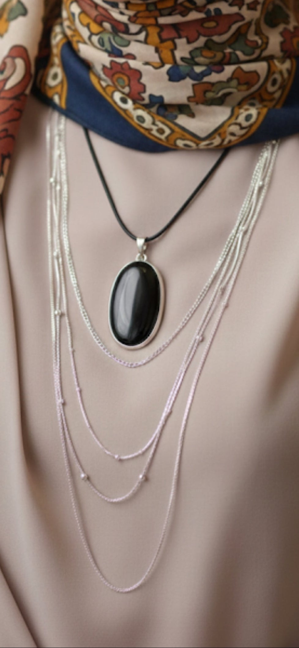 Oval Black Onyx Pendant