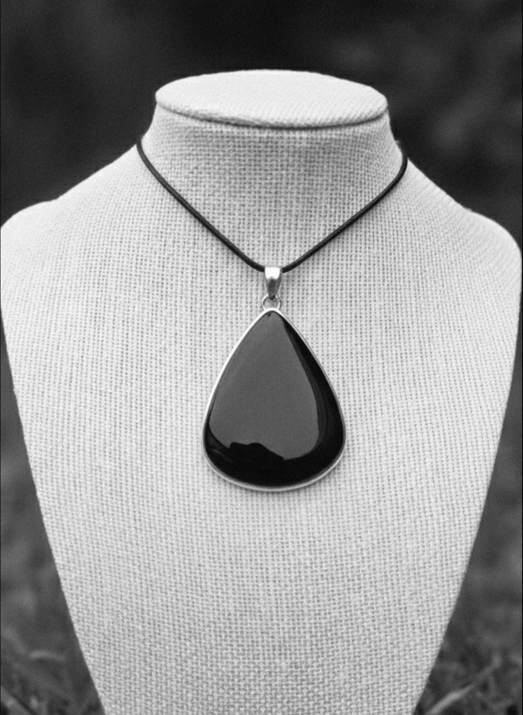 Teardrop Black Onyx Pendant