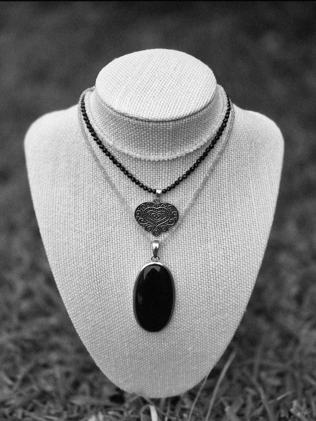 Oval Black Onyx Pendant