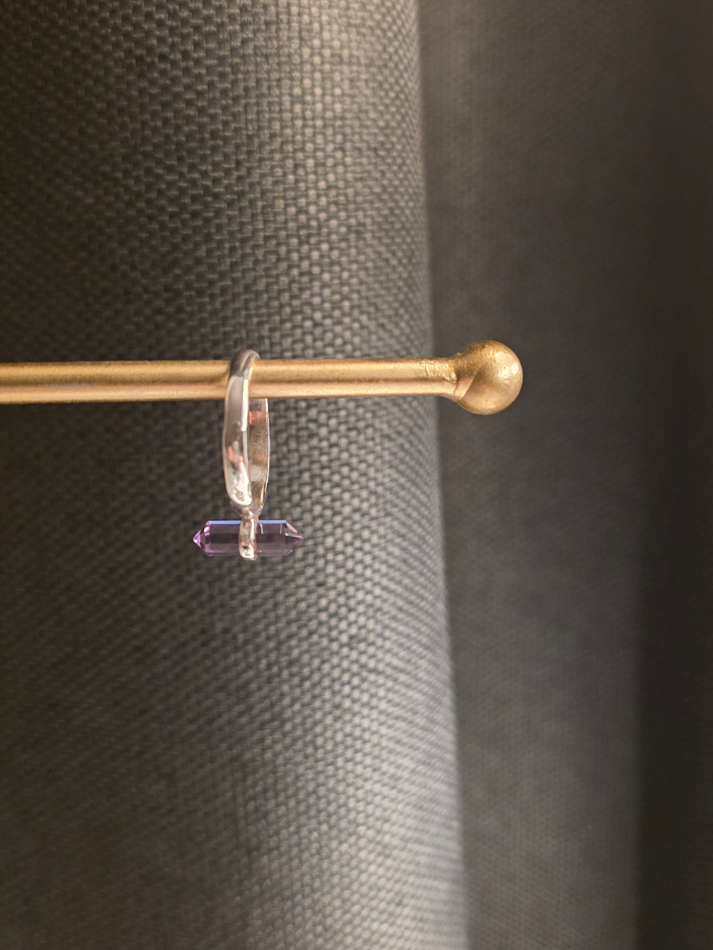 Double Terminated Silver Gemstone Ring